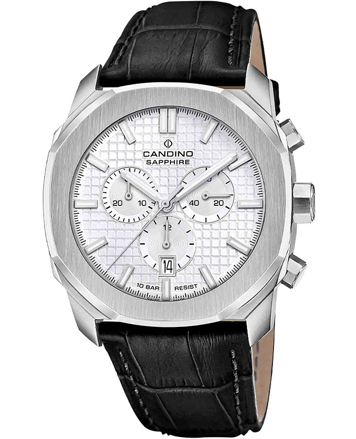 Часы Candino Chronos Carree C4747/5 — мужские, серебристый