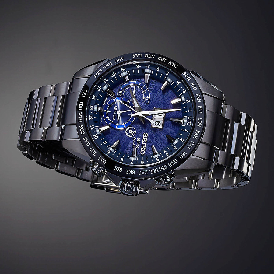 Часы Seiko Astron GPS Solar SSE147J1 — мужские, нержавеющая сталь