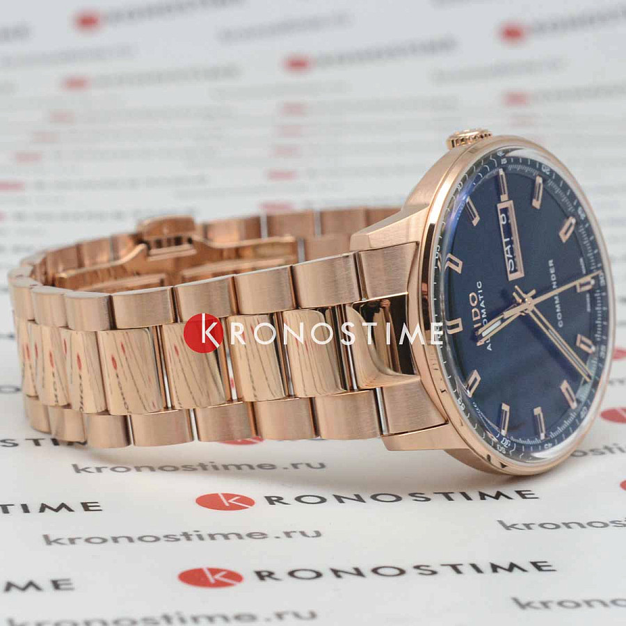 Часы Mido Commander Datoday M021.430.33.091.00 — мужские, нержавеющая сталь с pvd-покрытием