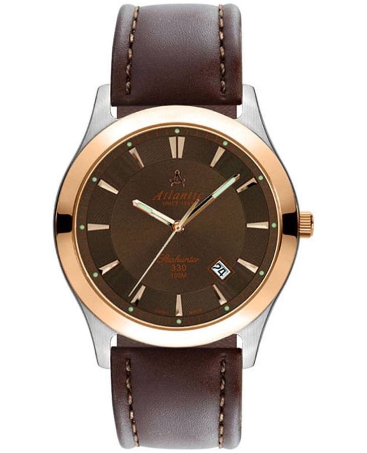 Часы Atlantic Seahunter 71360.43.81R — мужские, коричневый