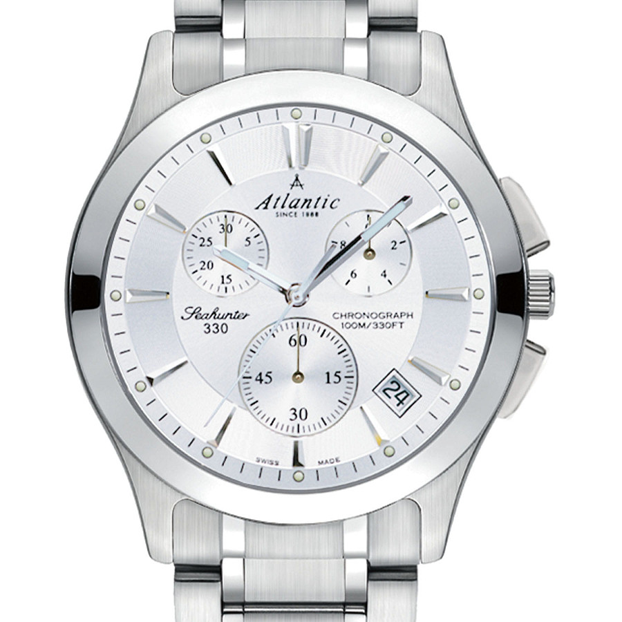 Часы Atlantic Seahunter 71465.41.21 — кварцевые, сталь металл