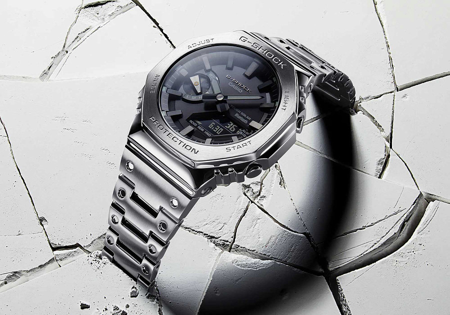 Часы Casio G-Shock GM-B2100D-1ADR (GM-B2100D-1A) — металл сталь, Япония