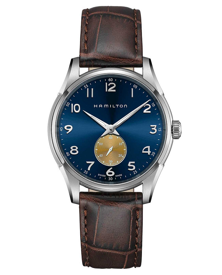 Часы Hamilton Jazzmaster Thinline Quartz H38411540 — мужские, синий