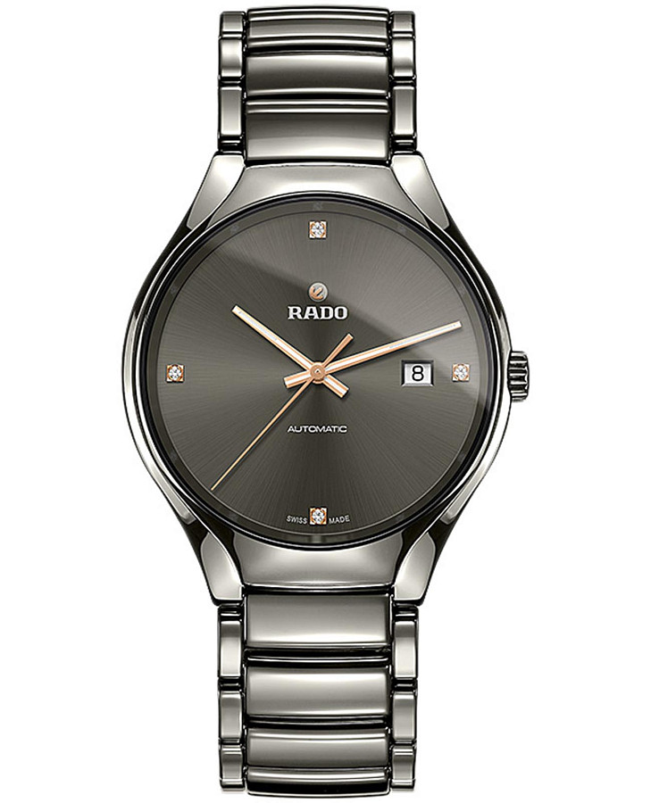 Часы Rado True Automatic Diamonds R27057712 — мужские, серый