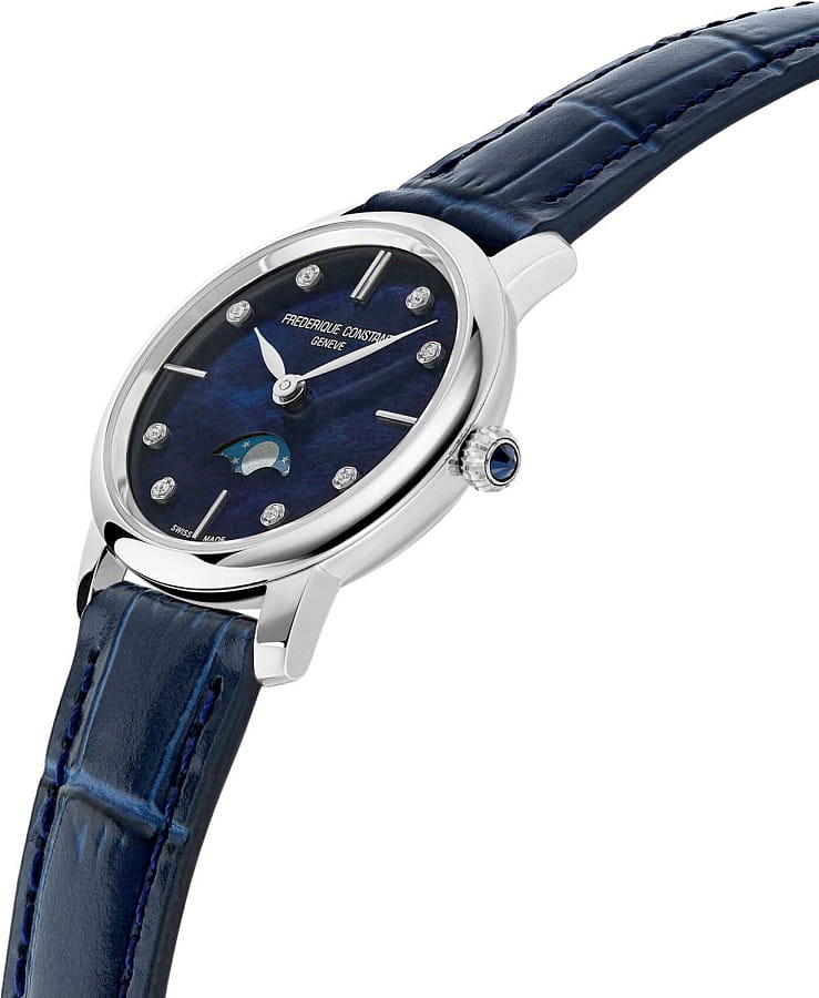 Часы Frederique Constant Slimline Ladies Moonphase FC-206MPND1S6 — сталь металл, Швейцария