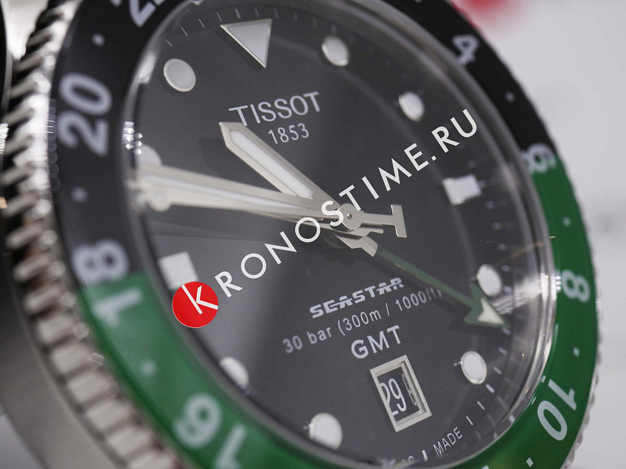 Часы Tissot Seastar 1000 Quartz Gmt T120.852.11.051.00 — мужские, серебристый