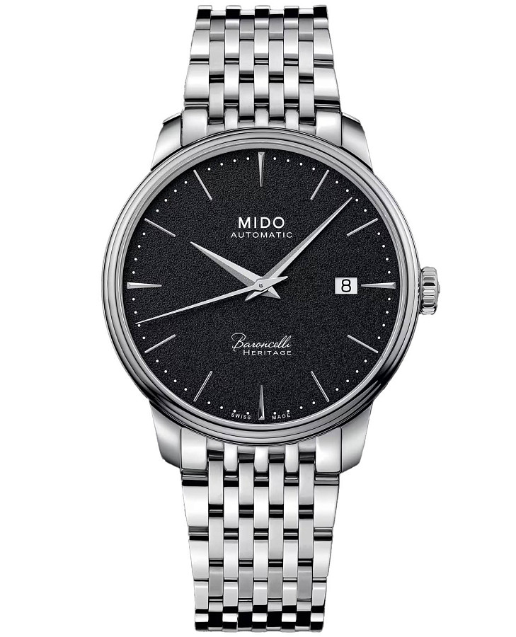Часы Mido Baroncelli Heritage M027.407.11.051.00 — мужские, черный