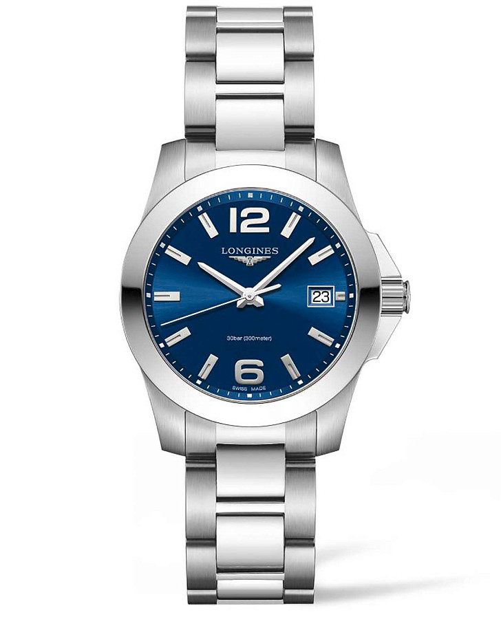 Часы Longines Conquest L3.377.4.96.6 — женские, синий