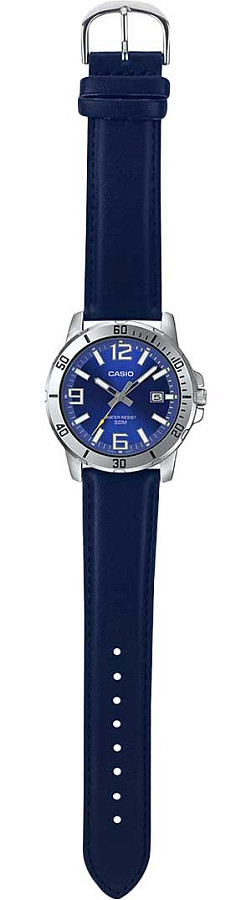 Часы Casio Collection MTP-VD01L-2BVUDF (MTP-VD01L-2B) — мужские, кожаный