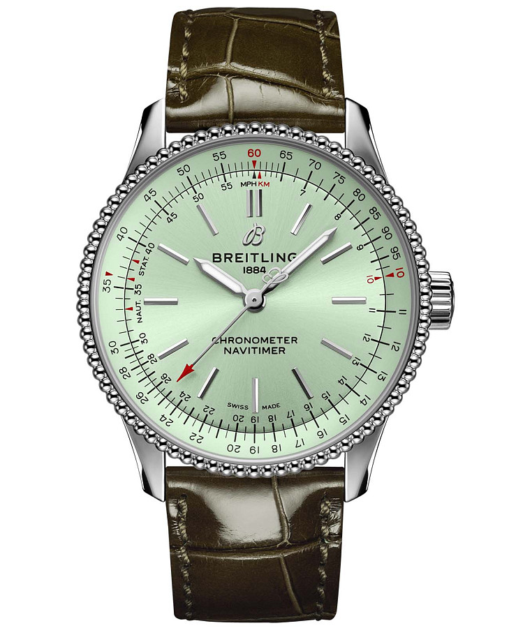 Часы Breitling Navitimer Automatic 35 A17395361L1P1 — женские, зеленый