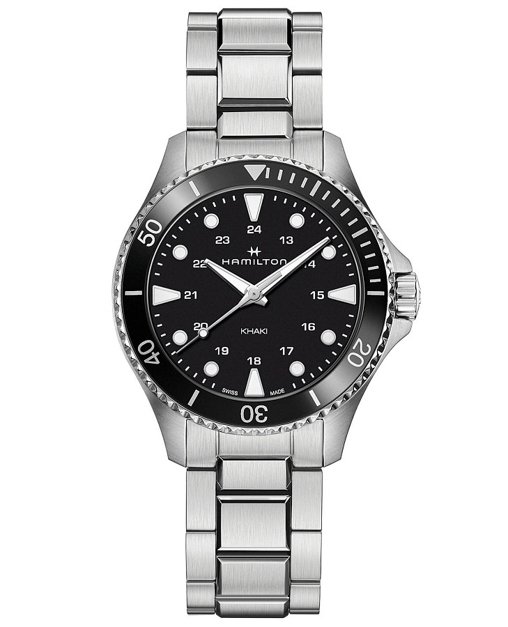 Часы Hamilton Khaki Navy Scuba Quartz H82201131 — мужские, черный