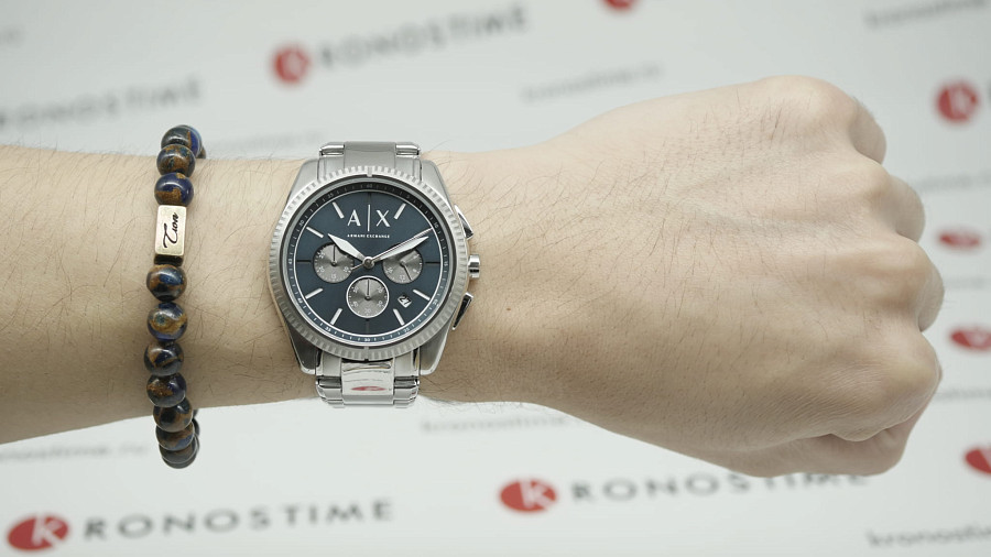 Часы Armani Exchange Fitz AX2850 — голубой, металл сталь
