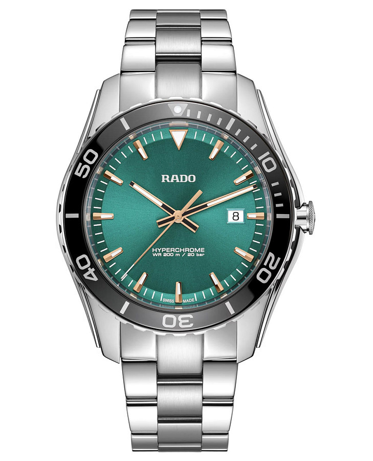 Часы Rado Hyperchrome R32156313 — мужские, зеленый