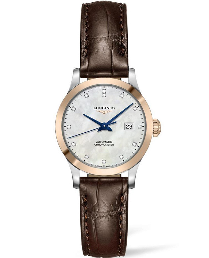 Часы Longines Record Collection L2.321.5.87.2 — женские, перламутровый