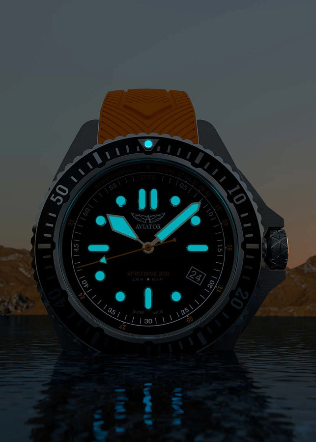Часы Aviator Xpro Dive 200 V.1.42.0.375.6 — кварцевые, сталь металл