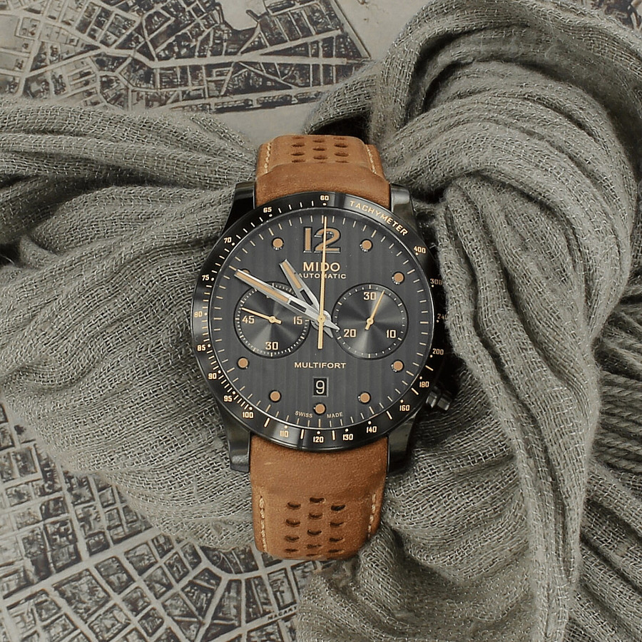 Часы Mido Multifort Chronograph Adventure M025.627.36.061.10 — механические, Швейцария, мужские