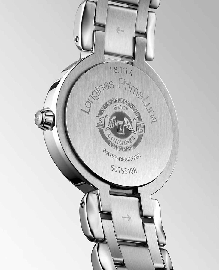 Часы Longines PrimaLuna L8.111.4.98.6 — механические, сталь металл