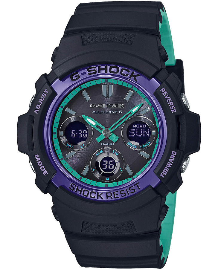 Часы Casio G-Shock AWG-M100SBL-1A — мужские, черный