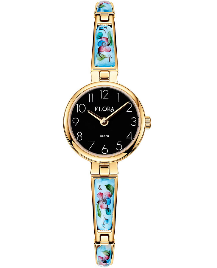 Часы УЧЗ Flora 1704F-6 — женские, черный