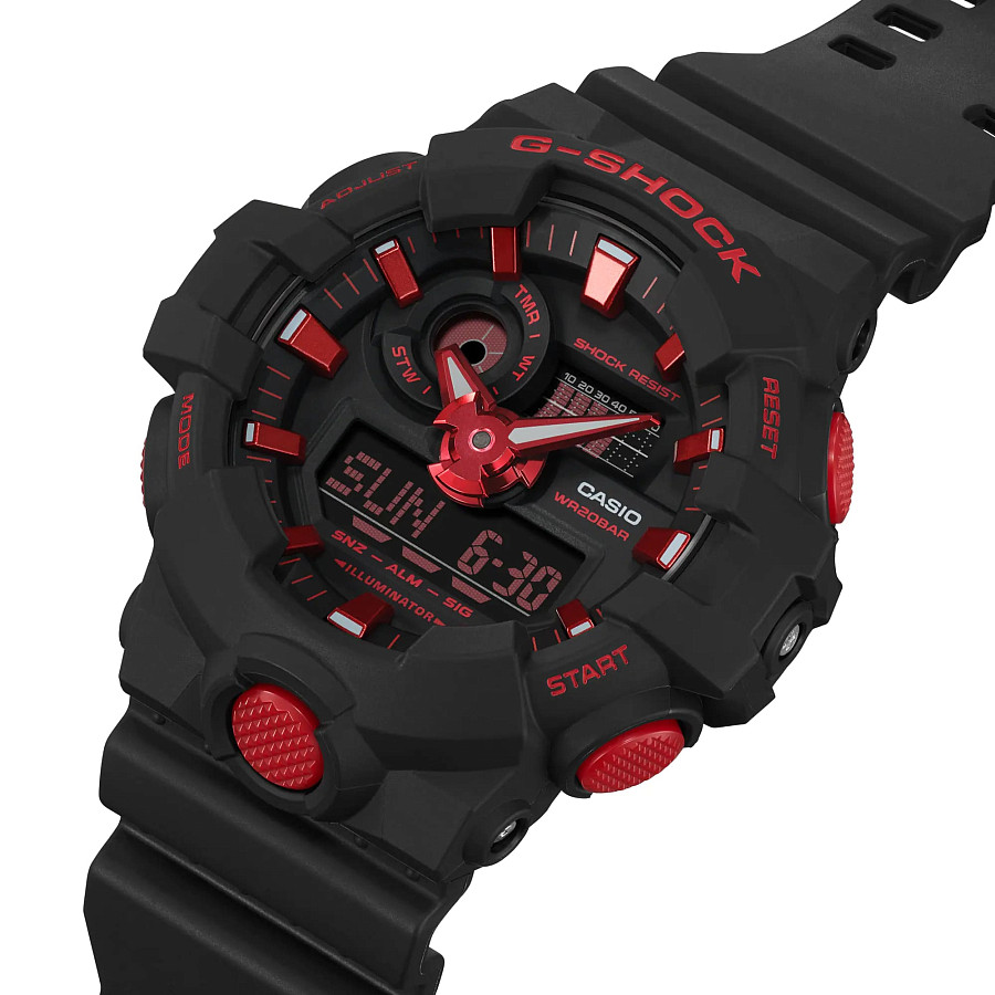 Часы Casio G-Shock GA-700BNR-1ADR (GA-700BNR-1A) — пластик, мужские
