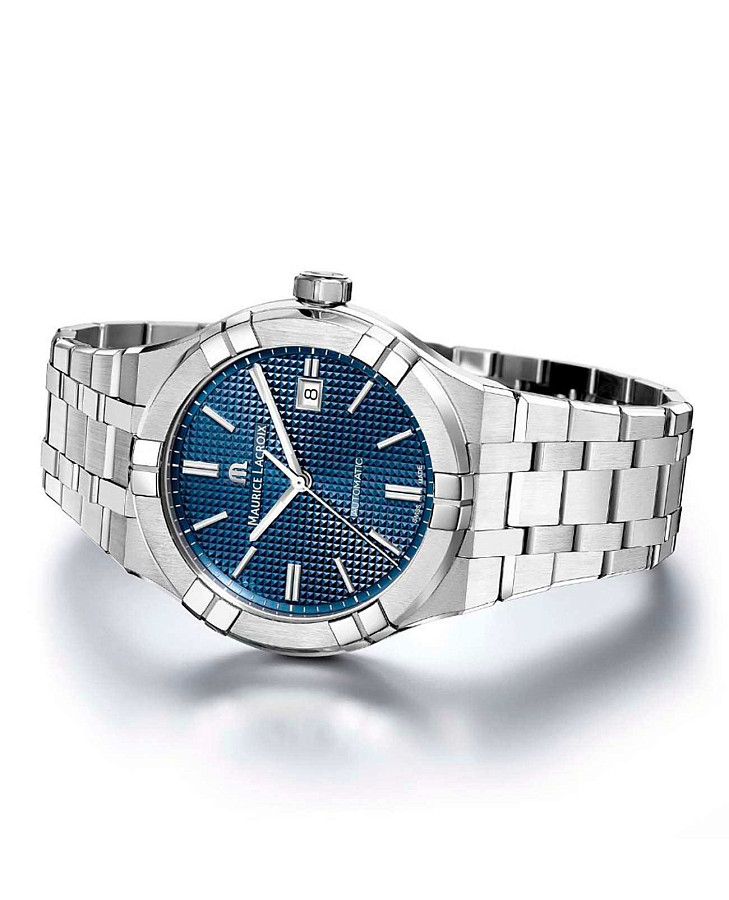 Часы Maurice Lacroix Aikon Automatic AI6008-SS002-430-1 — синий, металл сталь