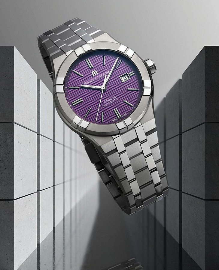 Часы Maurice Lacroix Aikon Automatic Titanium AI6008-TT032-430-1 — механические, титан