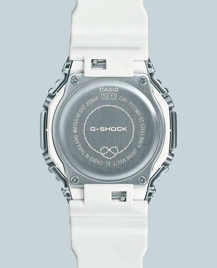 Часы Casio G-Shock GM-2100WS-7ADR (GM-2100WS-7A) — электронные, сталь металл