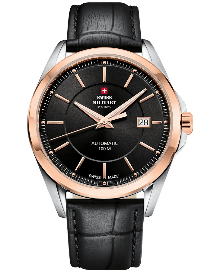 Часы Swiss Military by Chrono Automatic Collection SMA34085.17 — мужские, черный