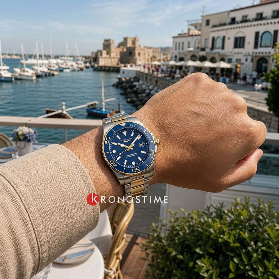 Часы Longines HydroConquest L3.769.3.96.7 — синий, сталь металл