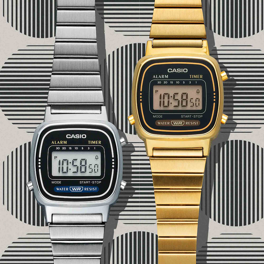 Часы Casio Collection LA670WA-1DF (LA670WA-1) — пластик, Япония