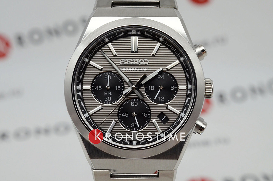 Часы Seiko Discover More SSB455P1 — черный, металл сталь