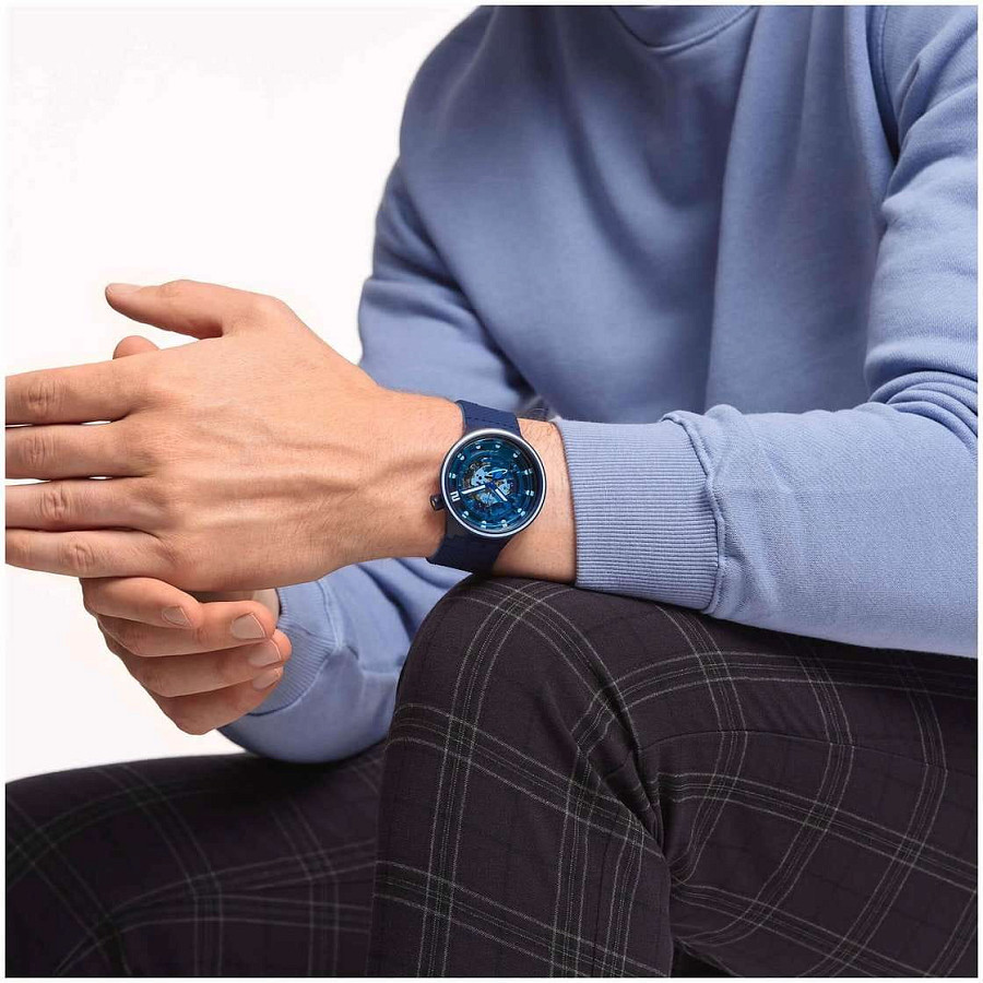 Часы Swatch Big Bold Lacquered SB01N101 — силикон, мужские