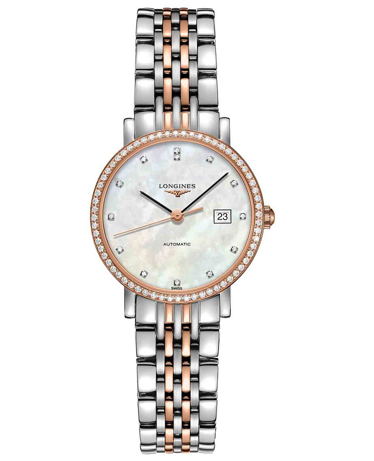Часы Longines Elegant Collection L4.310.5.88.7 — женские, перламутровый