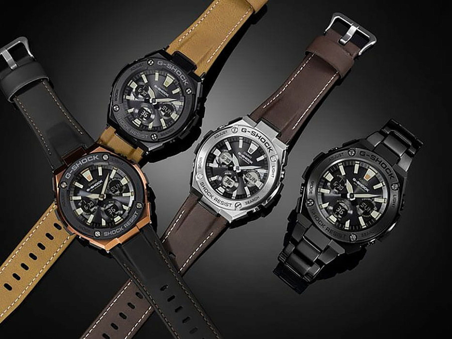 Часы Casio G-Shock GST-W130L-1A — электронные, Япония, мужские