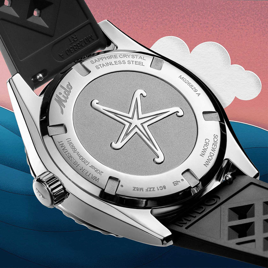 Часы Mido Ocean Star Decompression Worldtimer 200 M026.829.17.051.00 — мужские, механические