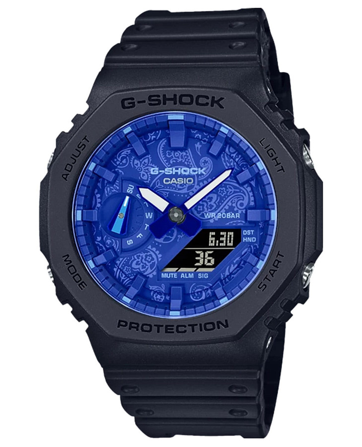 Часы Casio G-Shock GA-2100BP-1A — мужские, синий