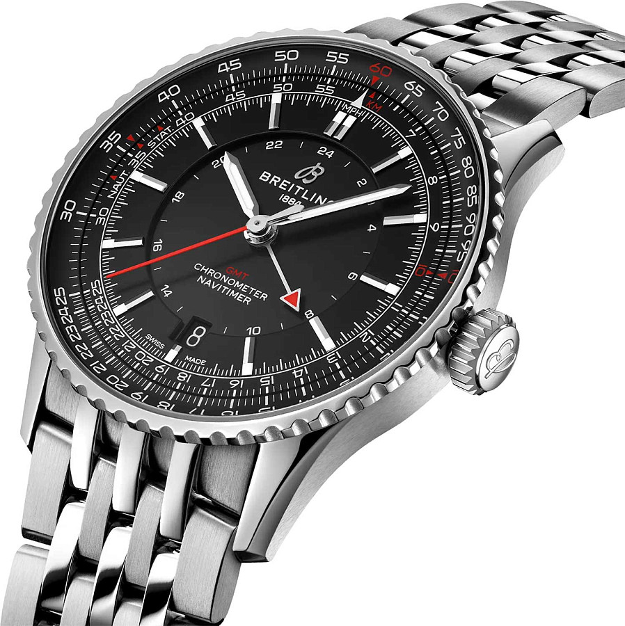 Часы Breitling Navitimer Automatic GMT 41 A32310251B1A1 — механические, сталь