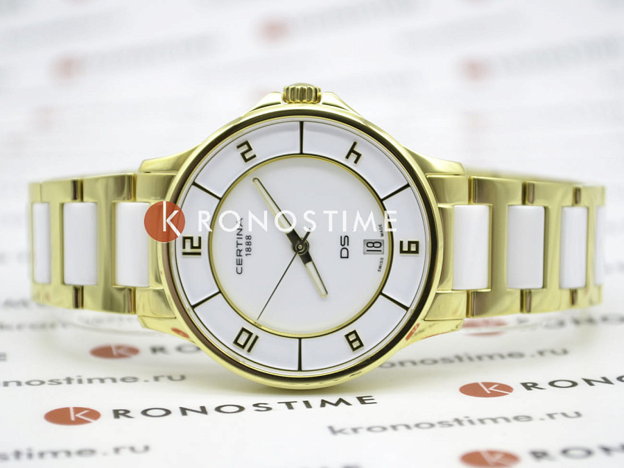 Часы Certina DS-6 Lady C039.251.33.017.00 — белый, металл керамика сталь