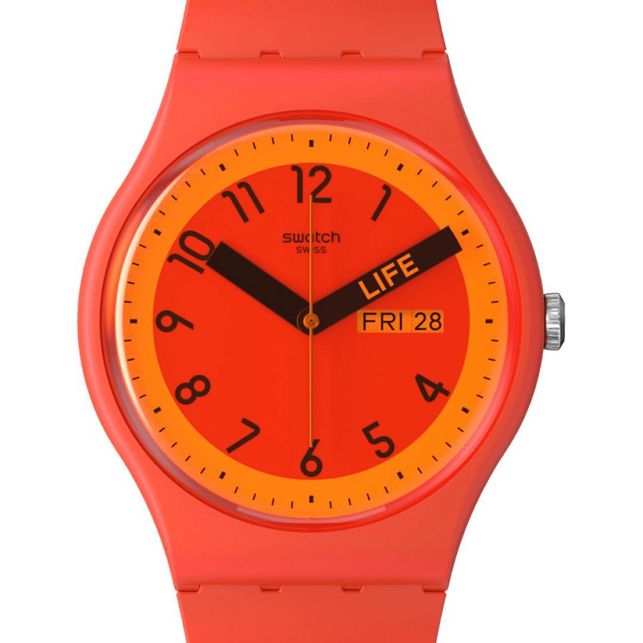 Часы Swatch New Gent Biosourced SO29R705 — кварцевые, пластик