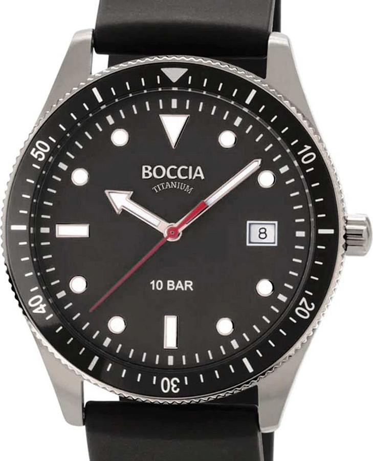 Часы Boccia Titanium 3664-01 — кварцевые, титан