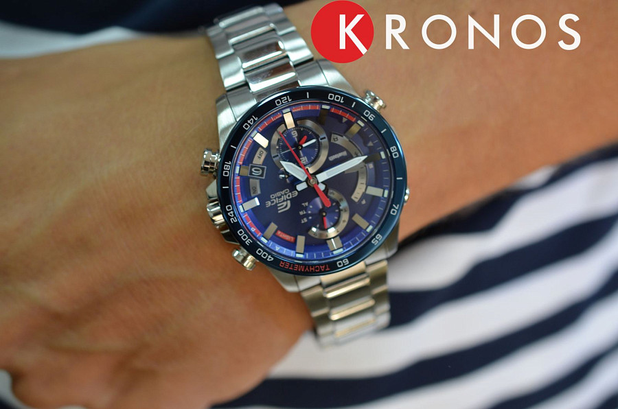 Часы Casio Edifice EQB-900TR-2A — мужские, серебристый