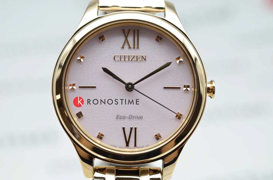 Часы Citizen Eco-Drive EM0503-75X — кварцевые, сталь металл