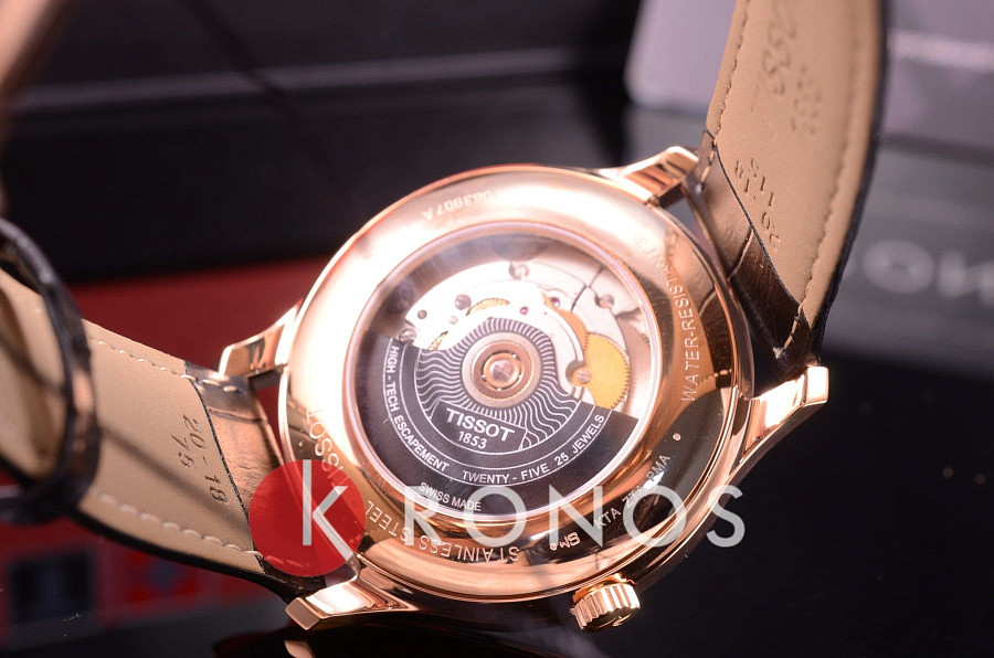 Часы Tissot Tradition Powermatic 80 Open Heart T063.907.36.068.00 — мужские, черный