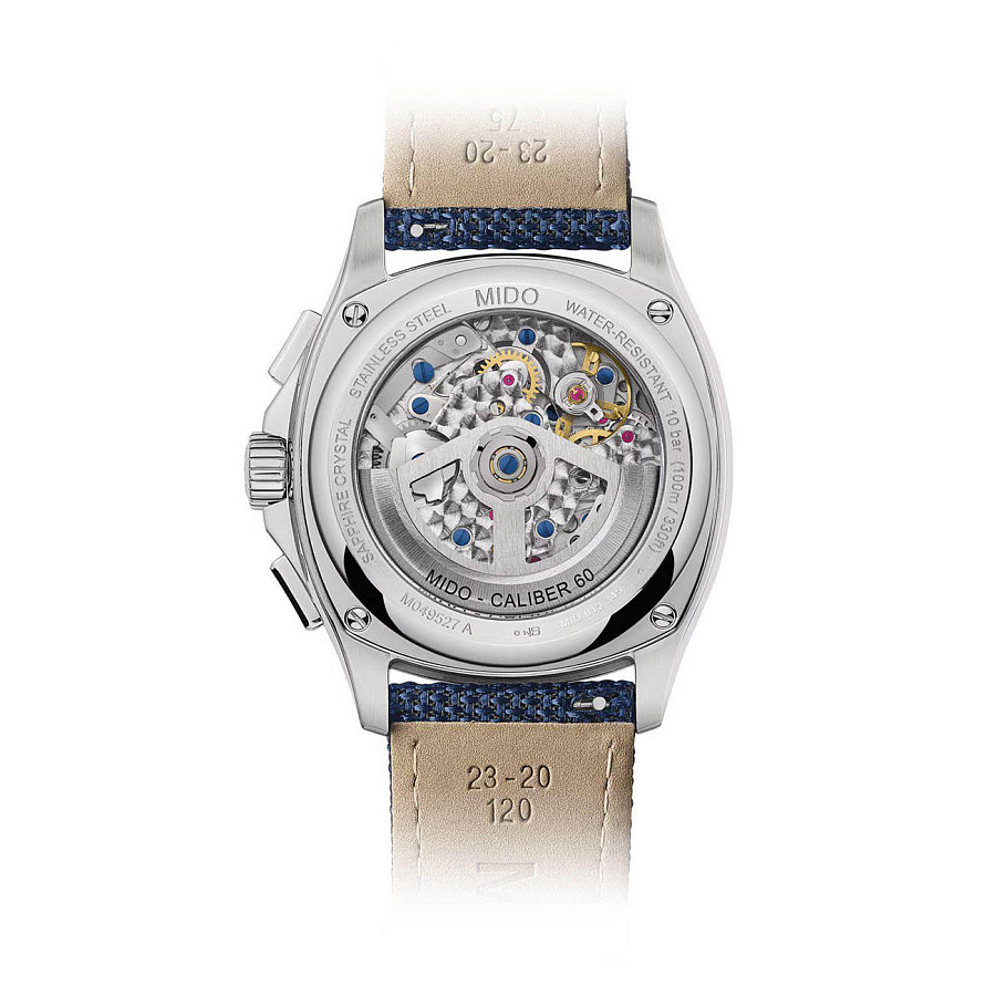 Часы Mido Multifort TV Chronograph M049.527.11.041.00 — мужские, серебристый