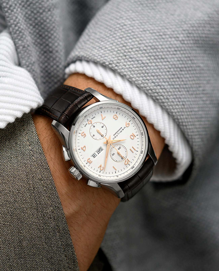 Часы Hamilton Jazzmaster Maestro Auto Chrono H32766513 — механические, сталь