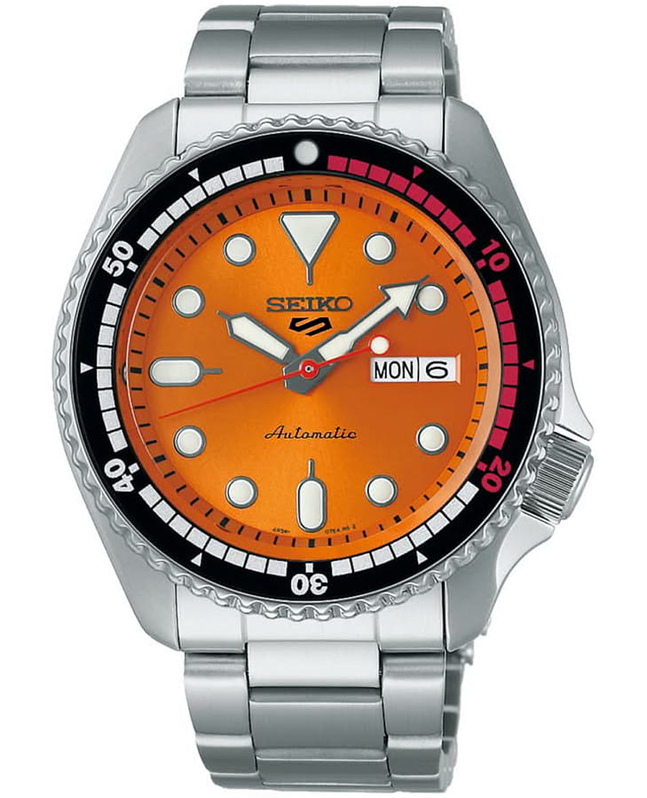 Часы Seiko 5 Sports SRPK07K1 — мужские, оранжевый