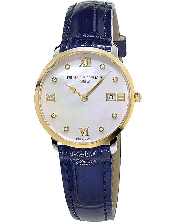 Часы Frederique Constant Slimline Ladies FC-220MPWD3S3 — женские, перламутровый