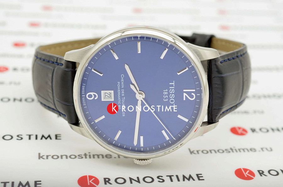 Часы Tissot Chemin des Tourelles Powermatic 80 T099.407.16.047.00 — мужские, кожаный
