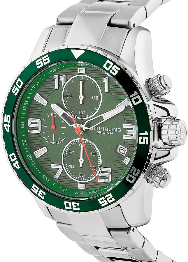 Часы Stuhrling Monaco 3957.3 — кварцевые, сталь металл