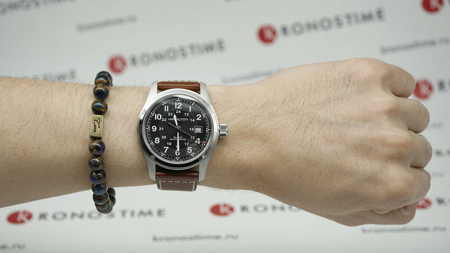 Часы Hamilton Khaki Field Auto H70555533 — сталь, мужские, Швейцария